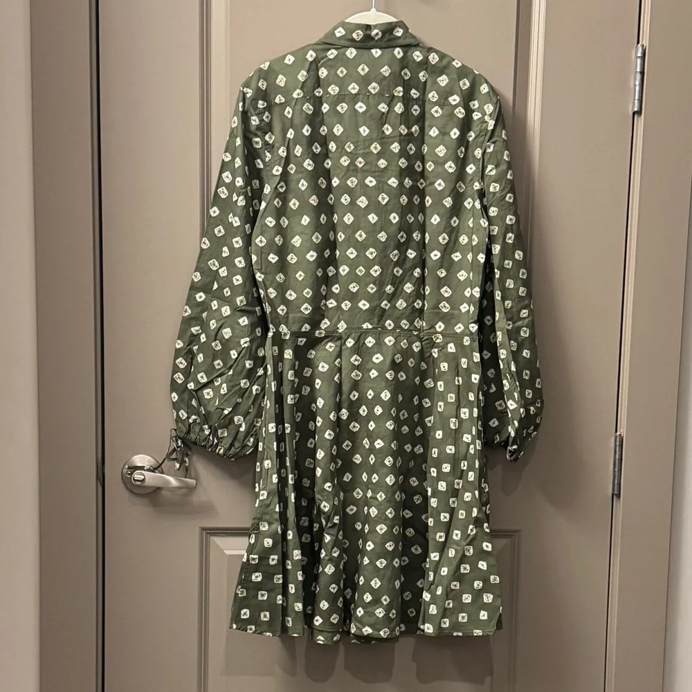 Polo Ralph Lauren Block-Print Tie-Cuff Cotton Shirtdress - Picture 10 of 10